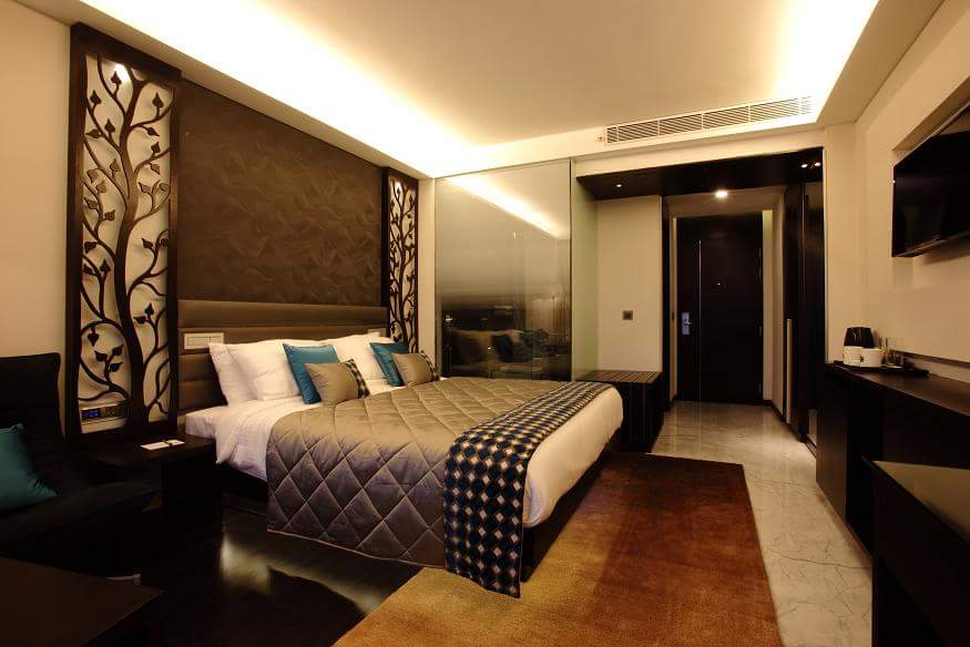 Bedroom With Tree Wall Decor by R. Gautam Jain Bedroom Contemporary | Interior Design Photos & Ideas