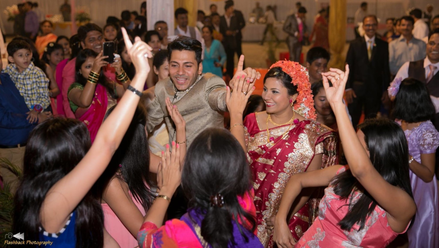 Bride and Groom Dancing With Their Wedding Guests by Lloyd Bangera Wedding-photography | Weddings Photos & Ideas