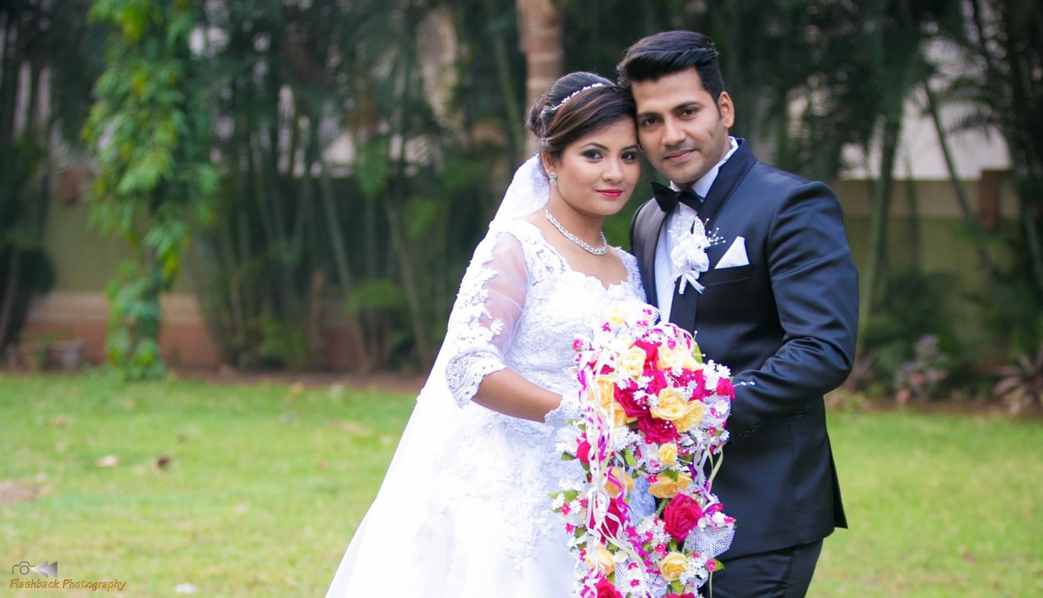 Bride and Groom Wearing Elegant Wedding Day Attire by Lloyd Bangera Wedding-photography | Weddings Photos & Ideas