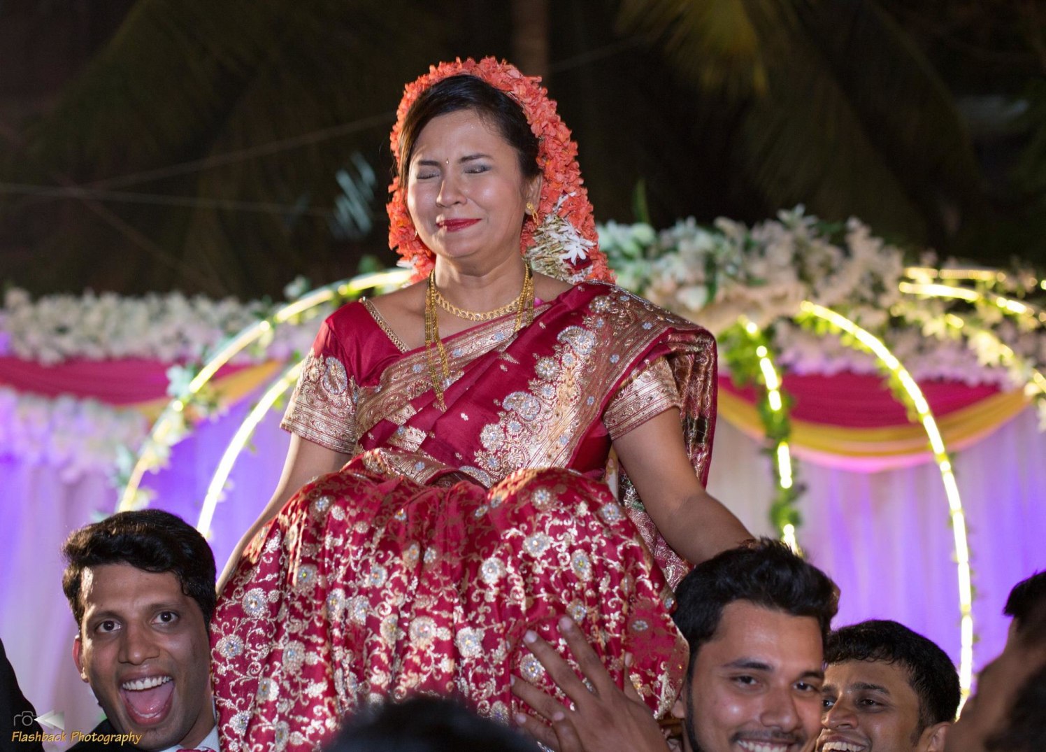 Candid Capture of the Bride During Her Jaimala Ceremony by Lloyd Bangera Wedding-photography | Weddings Photos & Ideas