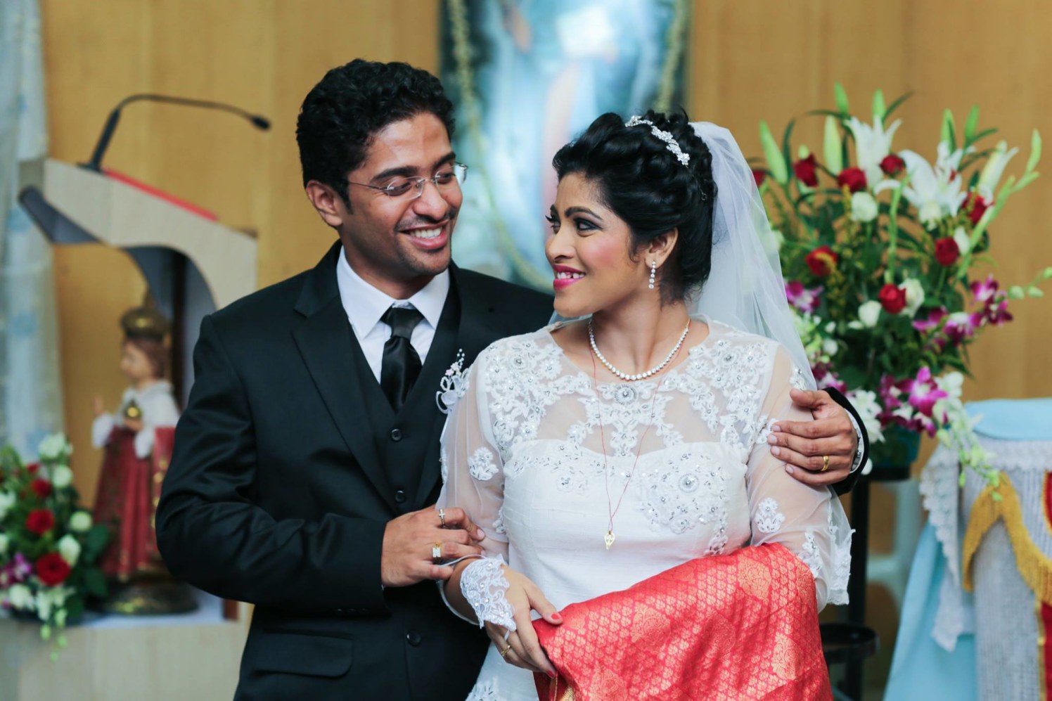 Christian Bride and Groom Wearing Appealing Formal Attire by Lloyd Bangera Wedding-photography | Weddings Photos & Ideas