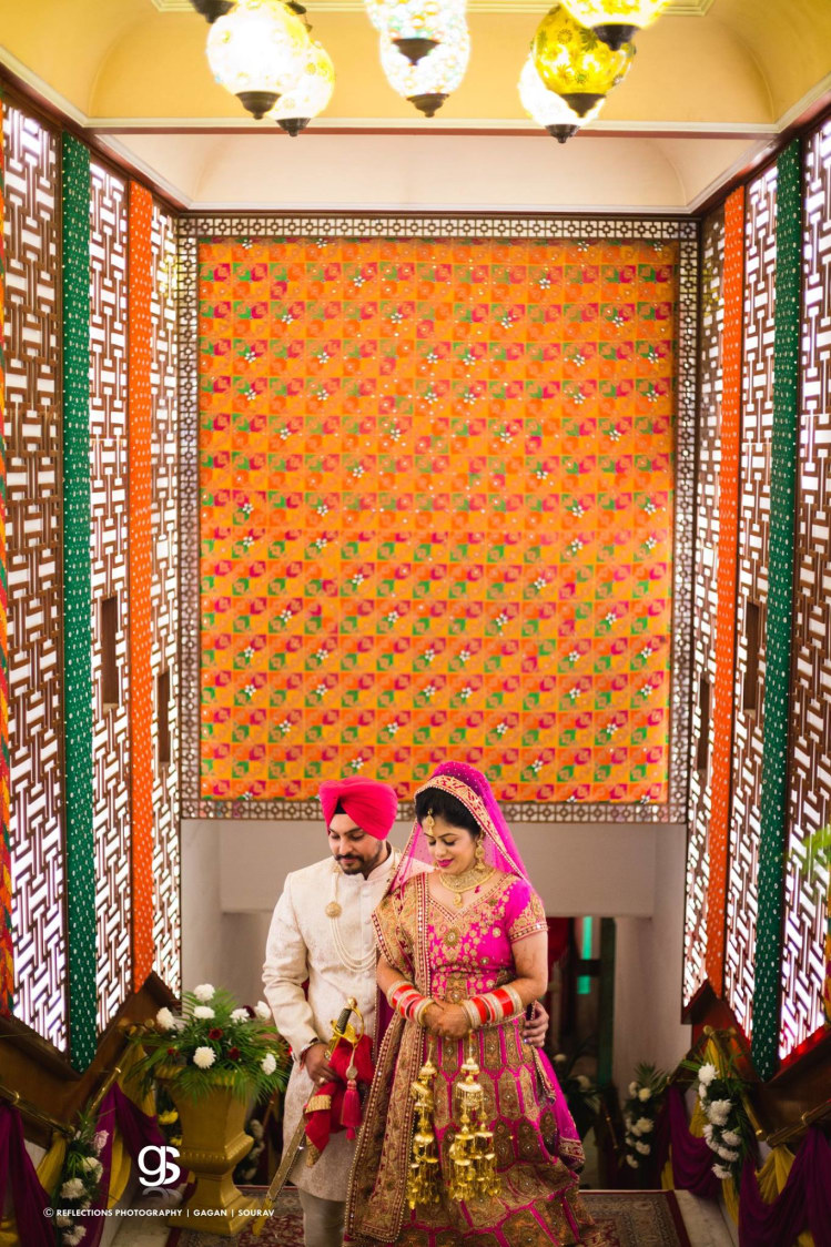 Bride and Groom Wearing Combination Outfits by Sourav Samanta Wedding-photography Groom-wear-and-accessories Wedding-dresses | Weddings Photos & Ideas