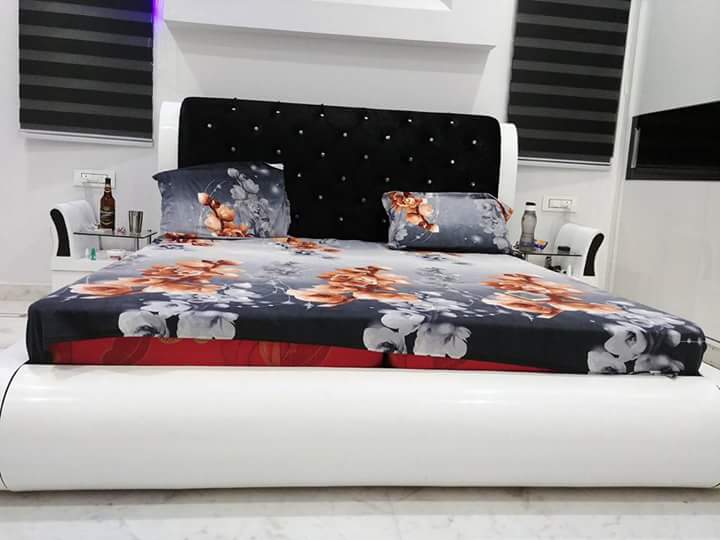 Tufted Bed Back by Trident Infrastructures Modern | Interior Design Photos & Ideas
