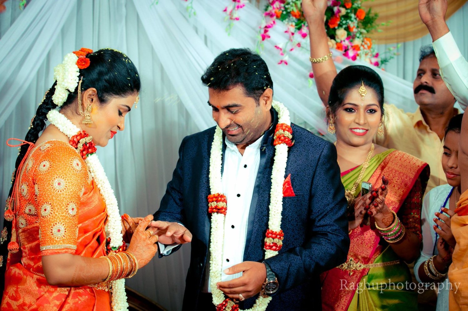 Engagement Day Couple Portrait by Raghu Raj Wedding-photography | Weddings Photos & Ideas