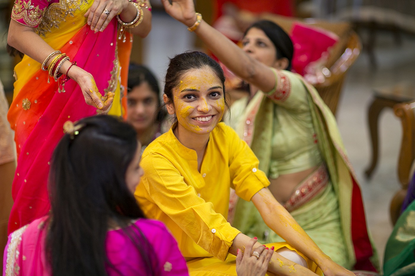 Happy Bride-To-Be On Haldi Day by Niranjan Patwardhan Wedding-photography | Weddings Photos & Ideas