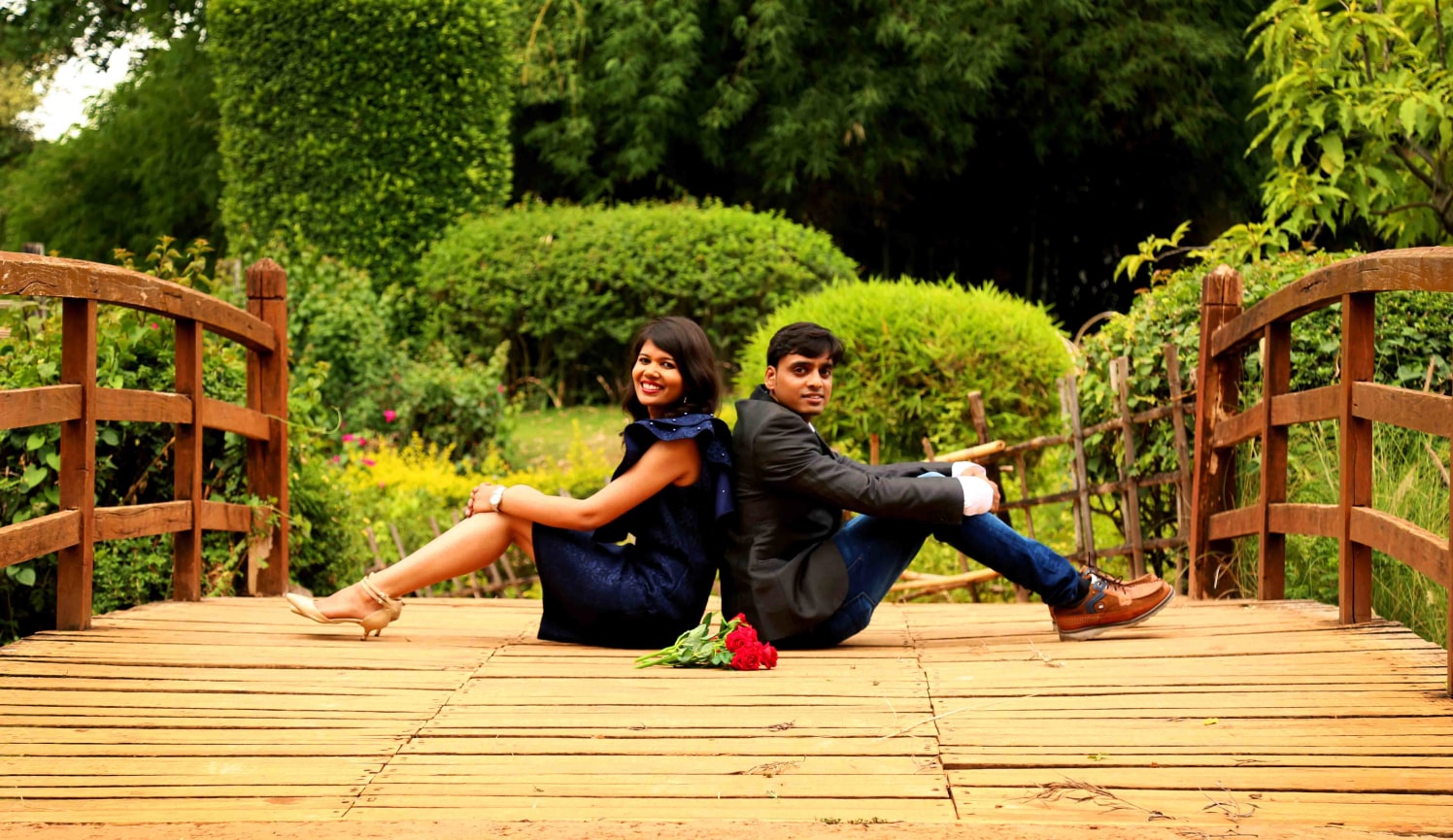 Scenic Bridge Backdrop For Photoshoot of Bride and Groom To-Be by Rushil Jadhav Wedding-photography | Weddings Photos & Ideas