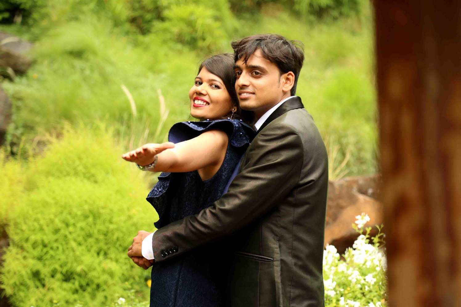 Bride and Groom To-Be Strike a Romantic Pose Against a Scenic Backdrop by Rushil Jadhav Wedding-photography | Weddings Photos & Ideas