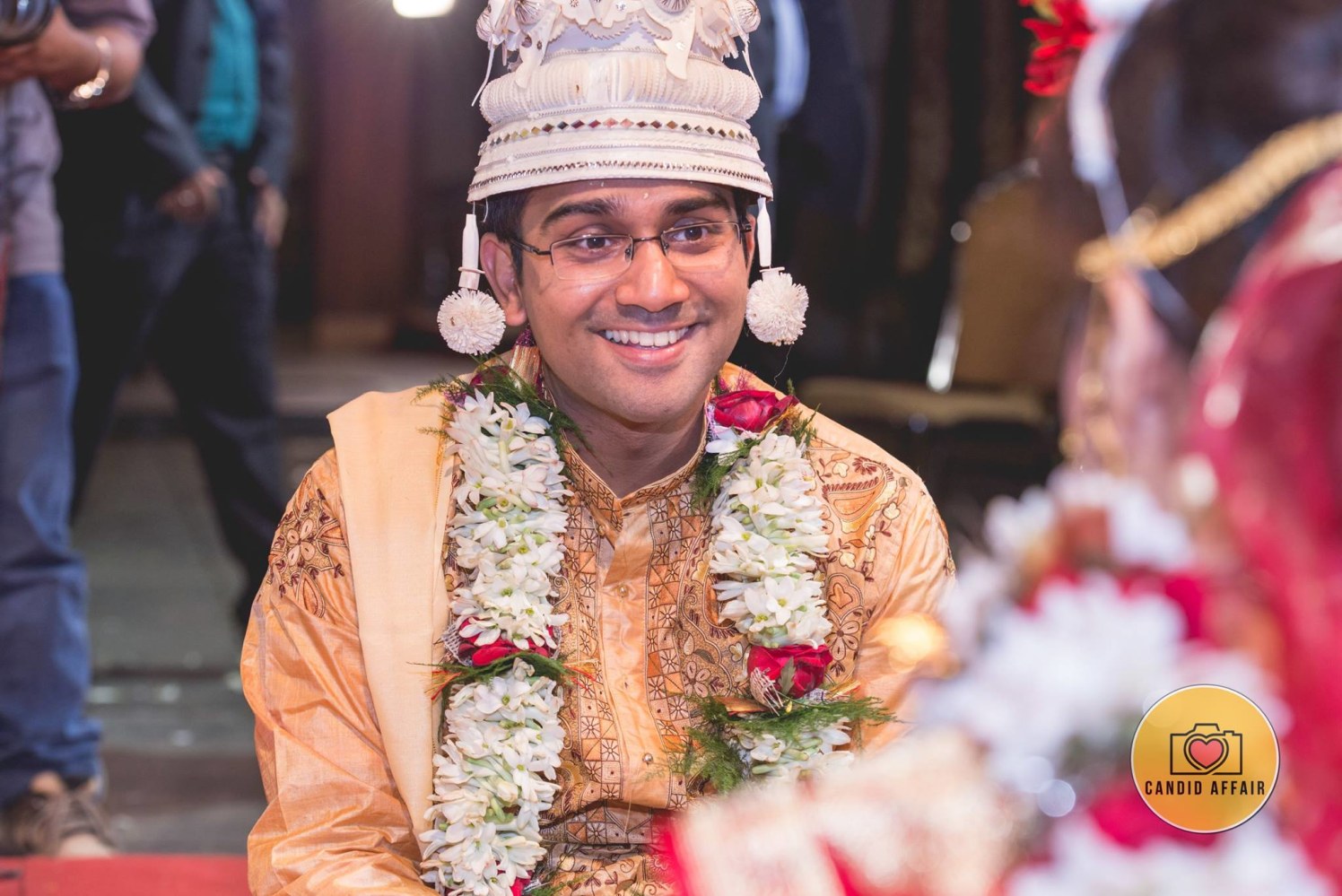 Groom Wearing Traditional Bengali Mukut by Candid Affair Wedding-photography | Weddings Photos & Ideas