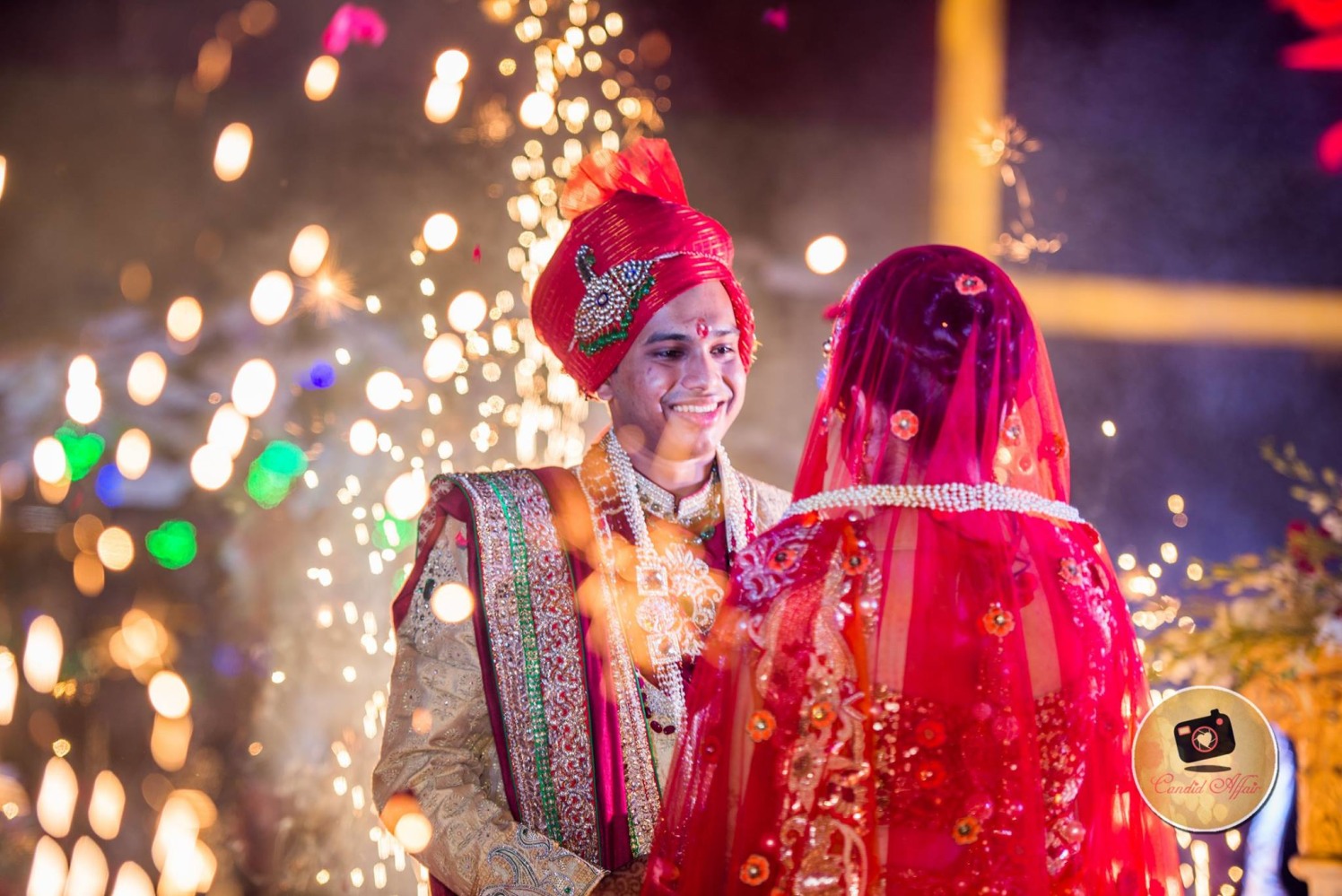 Sparkling Tones Around Bride And Groom by Candid Affair Wedding-photography Groom-wear-and-accessories | Weddings Photos & Ideas