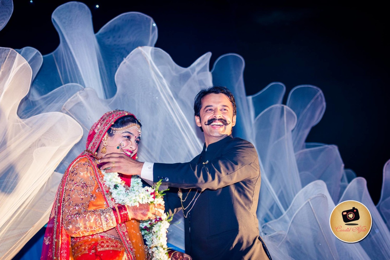 Varmala Shot On Wedding Day by Candid Affair Wedding-photography | Weddings Photos & Ideas