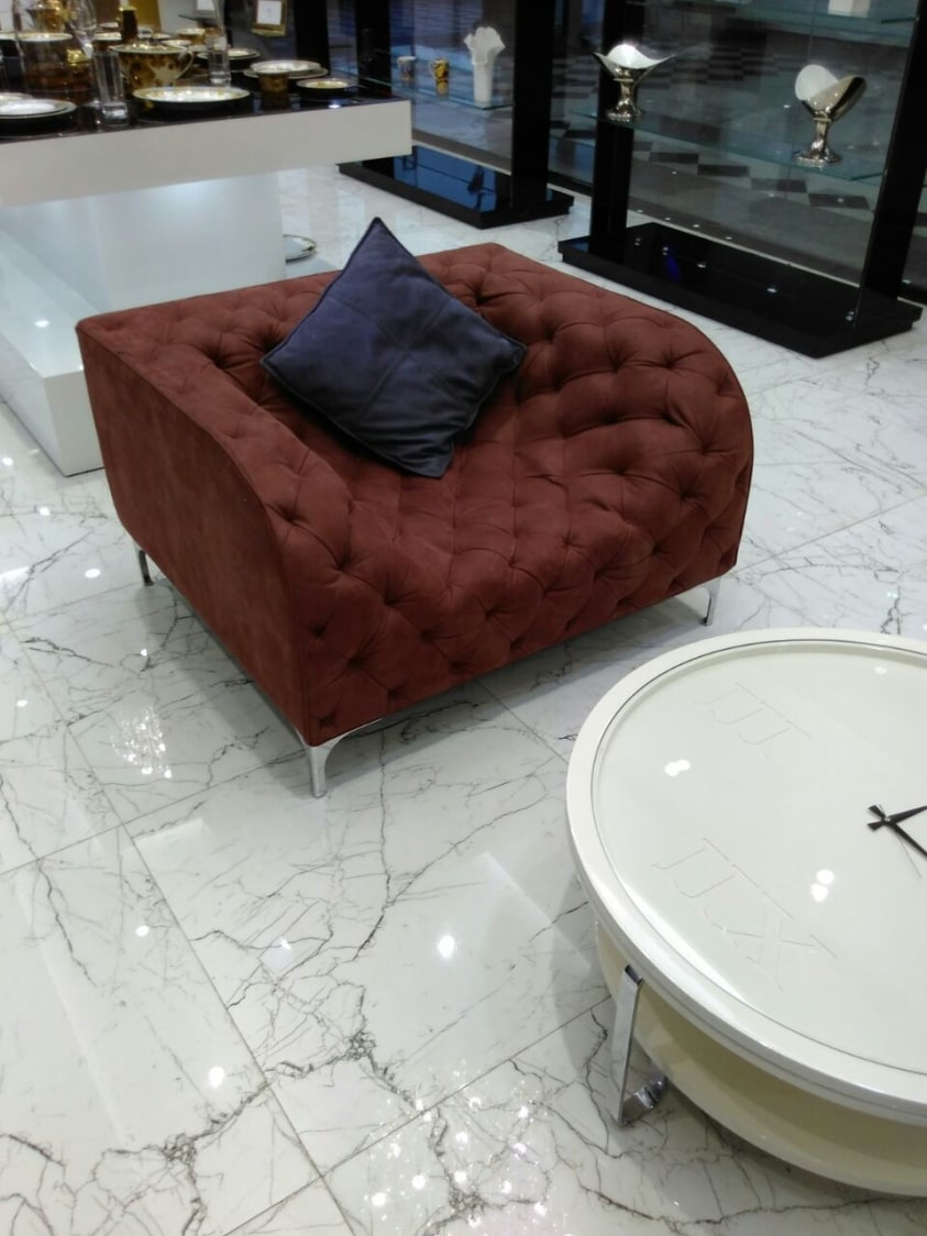 Brown Cushion Chair by 3DA Design Studio Modern | Interior Design Photos & Ideas