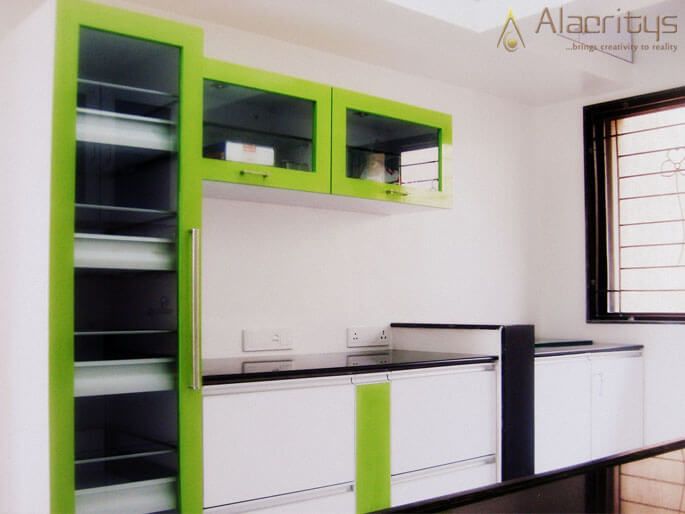 Floating Cabinets by Trupti Ladda Modular-kitchen Modern | Interior Design Photos & Ideas
