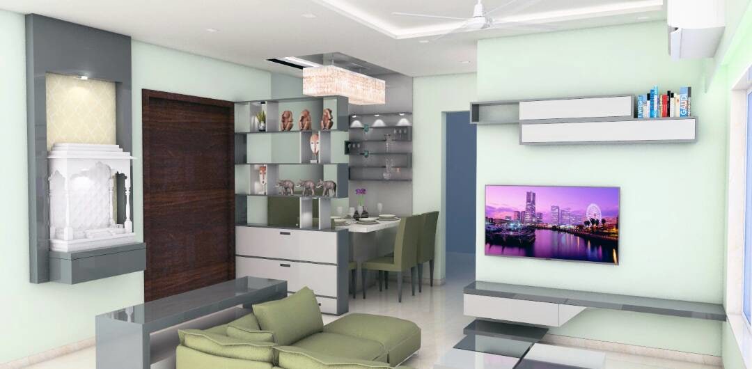 Traditional Contemporary Living Room by Prasad Shridhar Natuskar Traditional Contemporary | Interior Design Photos & Ideas