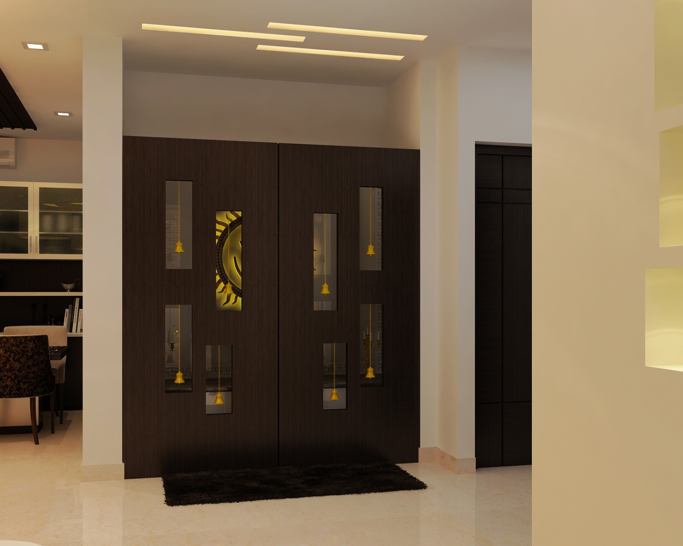 Contemporary Prayer Room by Nikita Singhi