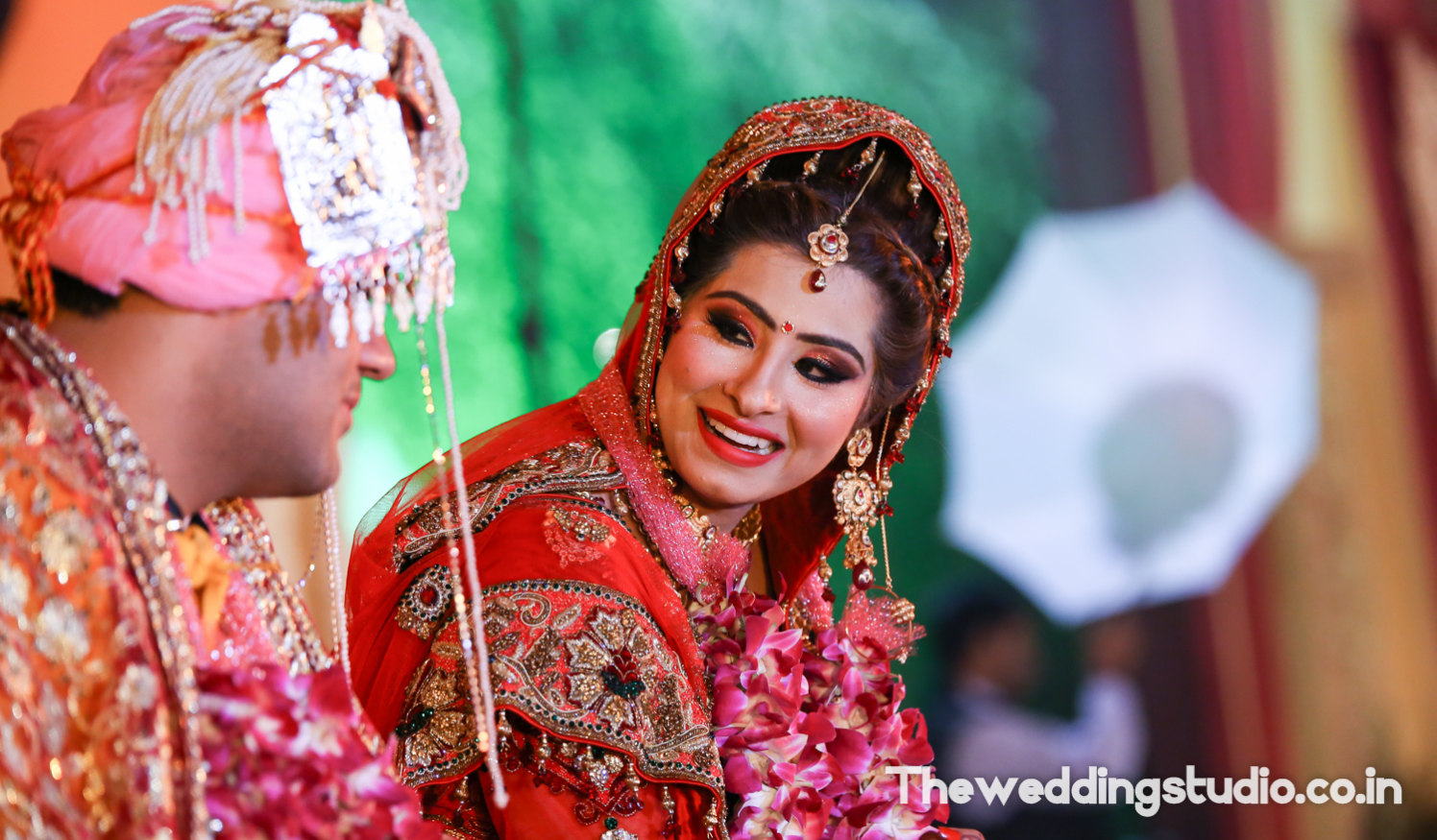 Gleeful bride by THE WEDDING STUDIO Wedding-photography Bridal-jewellery-and-accessories Bridal-makeup | Weddings Photos & Ideas