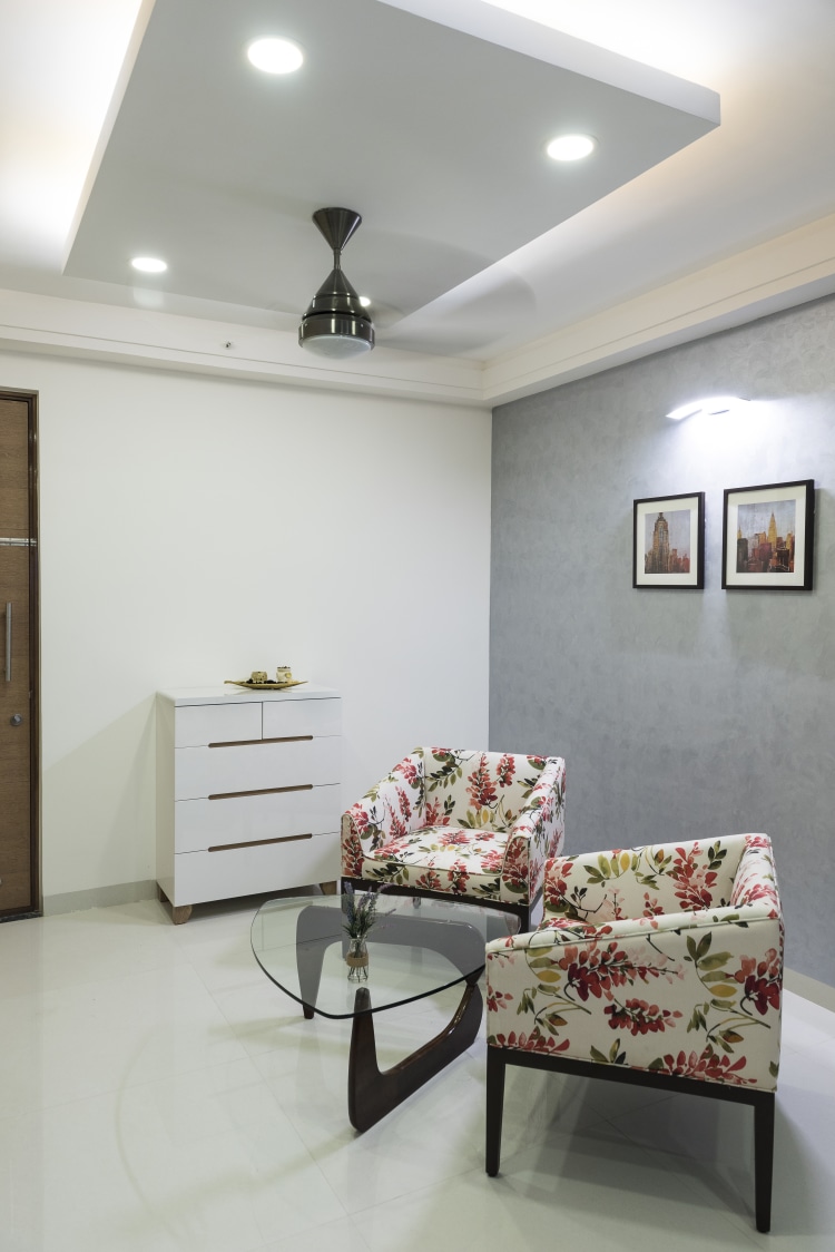 The Floral Patterns by HomeLane Living-room Modern | Interior Design Photos & Ideas