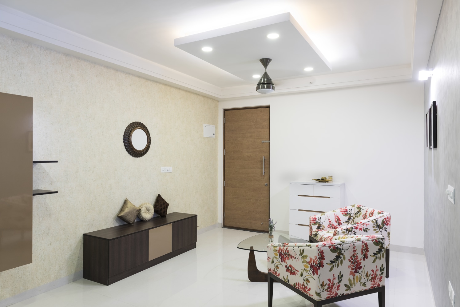 Floral Attraction by HomeLane Living-room Contemporary | Interior Design Photos & Ideas