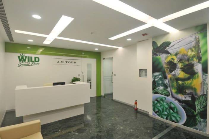 Office Reception Area With Designer False Ceiling And Desk By Hoshedaar Eruch Carnac - False Ceiling Design For Office Reception Office Reception Area With Designer False Ceiling And Desk By Hoshedaar Eruch Carnac - False Ceiling Design For Office Reception