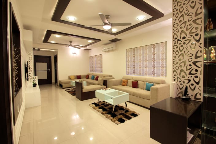 Living Room With Marble Flooring By Nandigam Harish