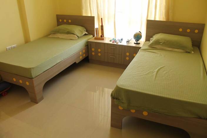 Small Bedroom With Natural Bamboo Wood Single Bed By Athul S Kumar