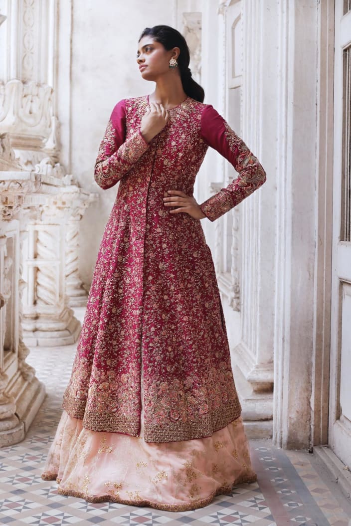 Heavily Embellished Indo-Western Bridal 