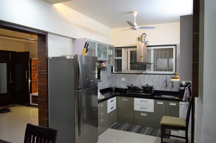 Compact Modular Kitchen With L shaped Kitchen Counter by Nishant Nitin Kokane