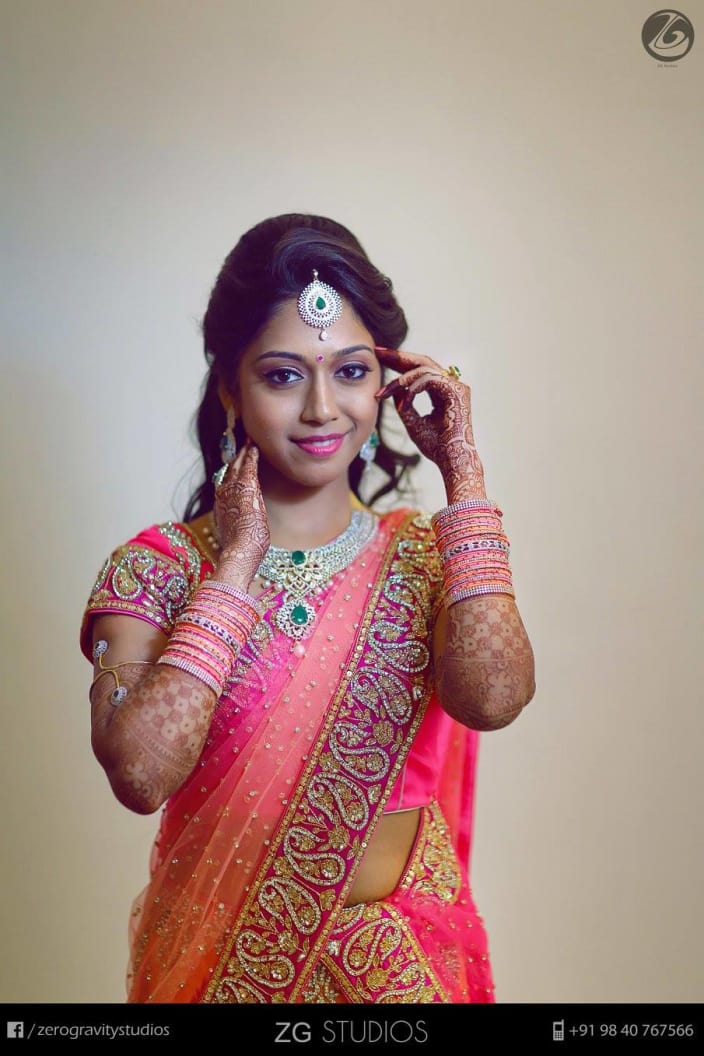 engagement look for indian bride