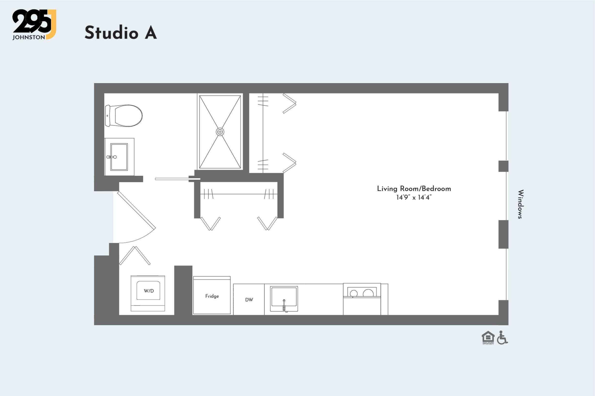 Studio A floorplan