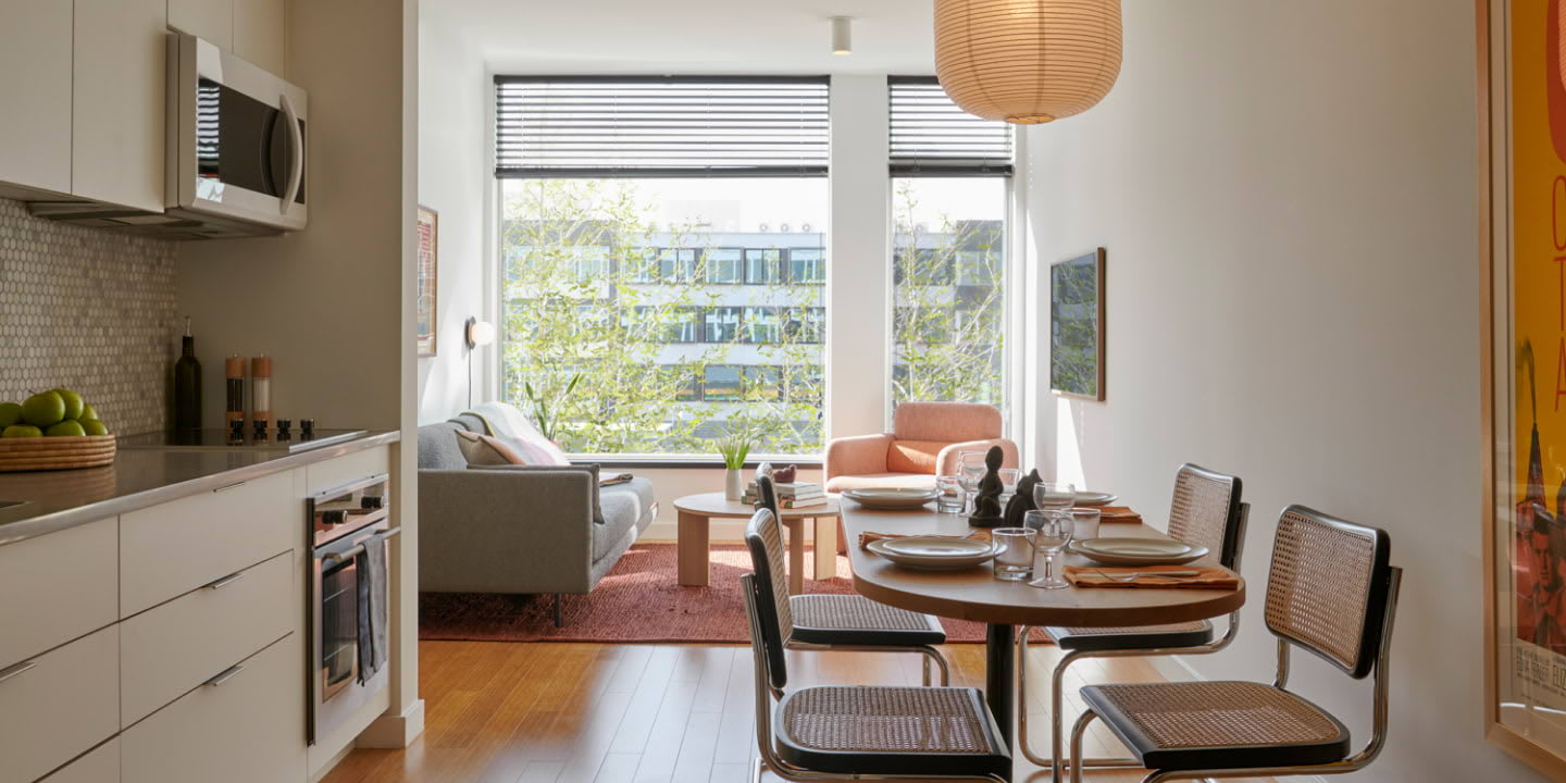 Harrison Urby Two Apartment Open Kitchen and Living Room