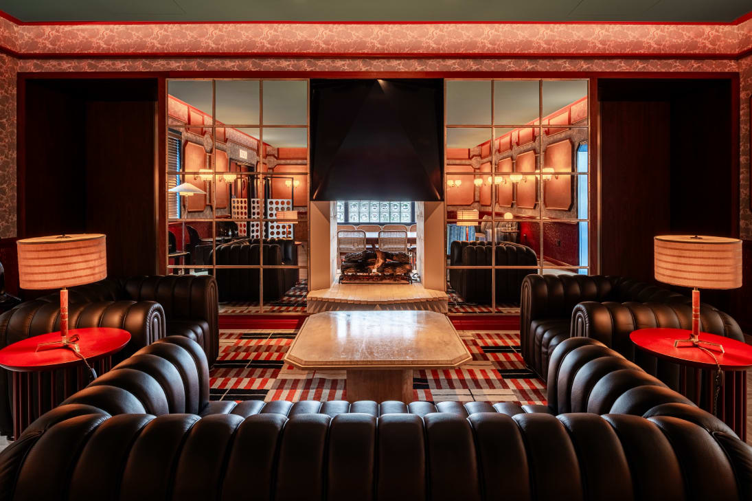 View of the Meteor Café restaurant at Dallas Urby - luxury Dallas Design District apartments for rent