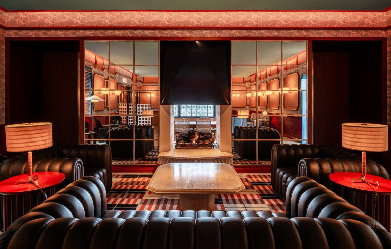 View of The Meteor Cafe at Dallas Urby - luxury short-term furnished apartment rentals in Dallas TX