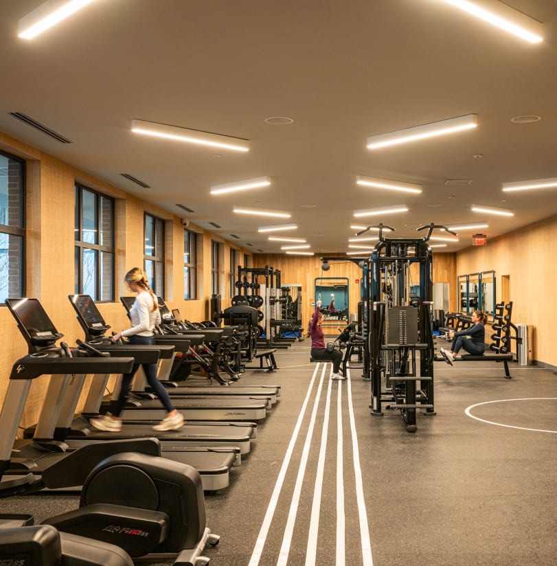 View of onsite gym and fitness space at Fishtown Urby - luxury Fishtown Philadelphia apartments for rent