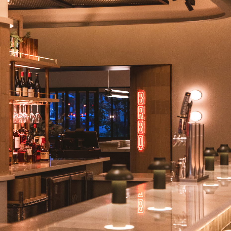 View of Café at Journal Square Urby - luxury Jersey City NJ apartments for rent