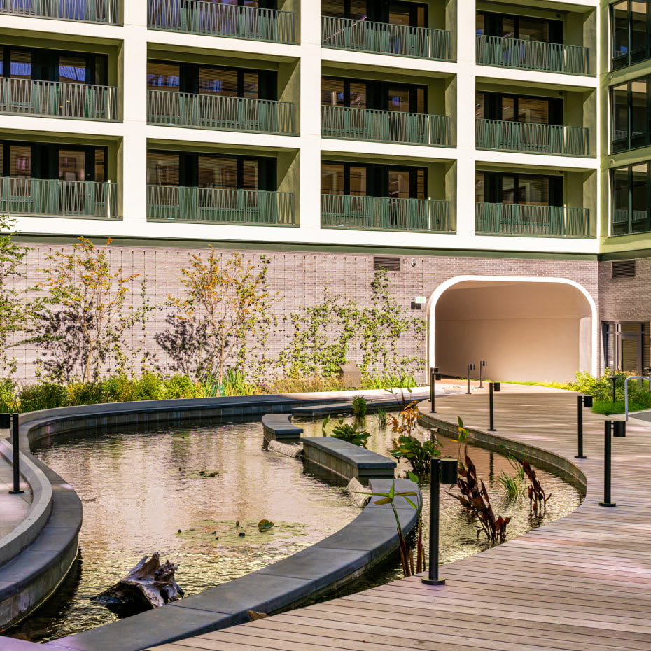 Ground level courtyard - luxury Navy Yard apartments for rent in Washington DC