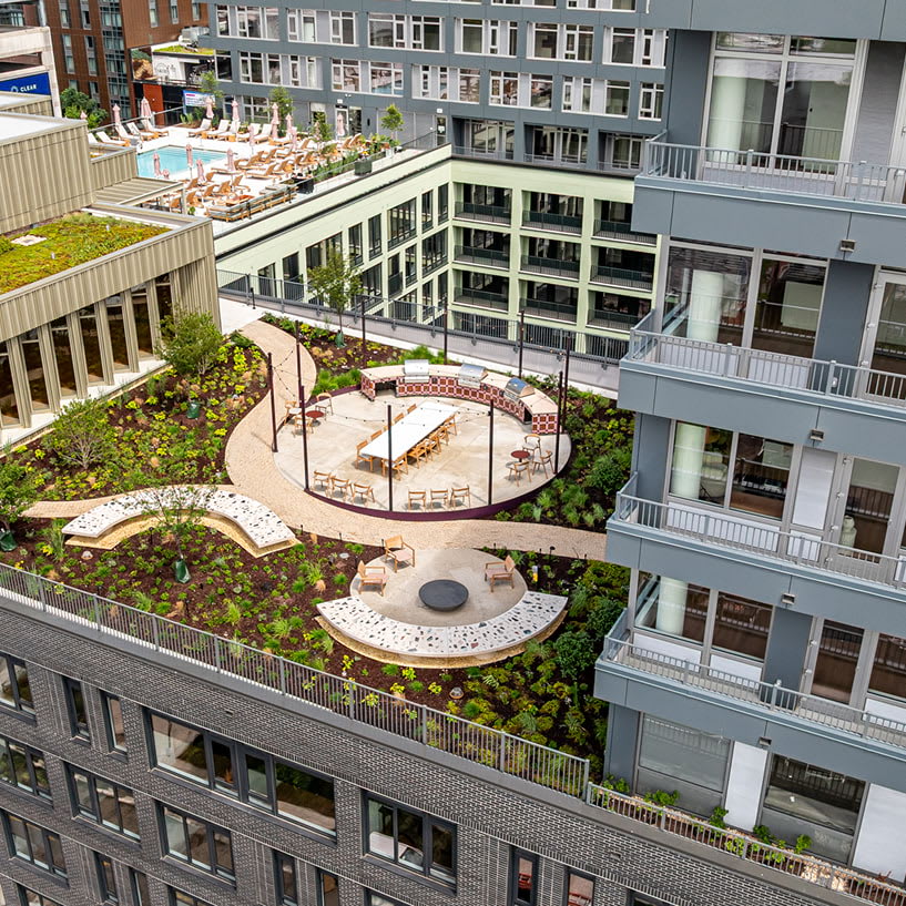 Navy Yard Urby rooftop terrace - luxury Navy Yard apartments for rent in Washington DC