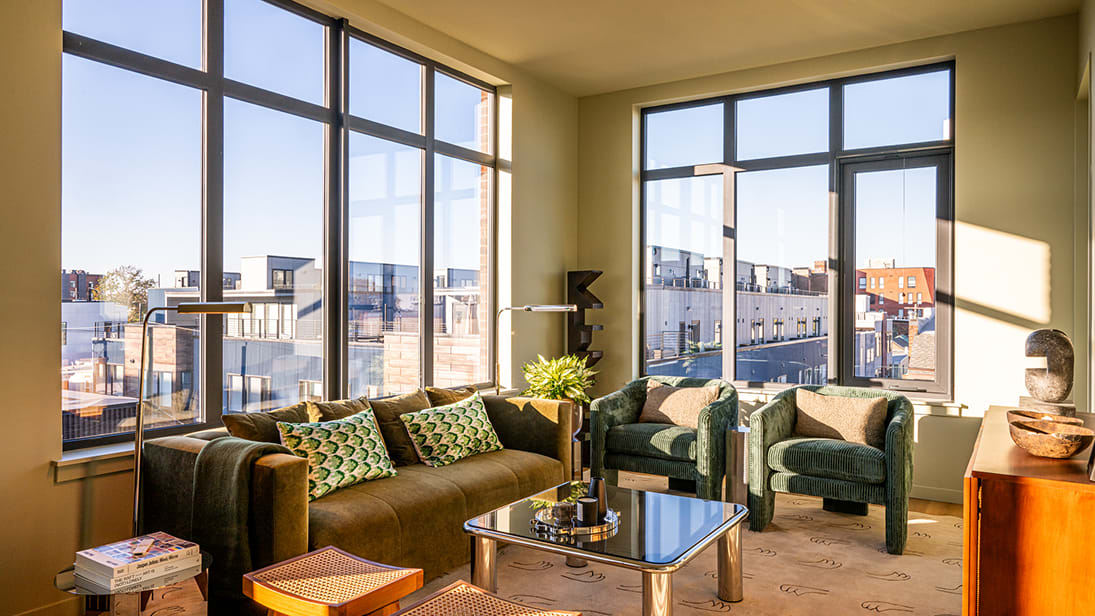 Two bedroom Fishtown Urby furnished model unit.