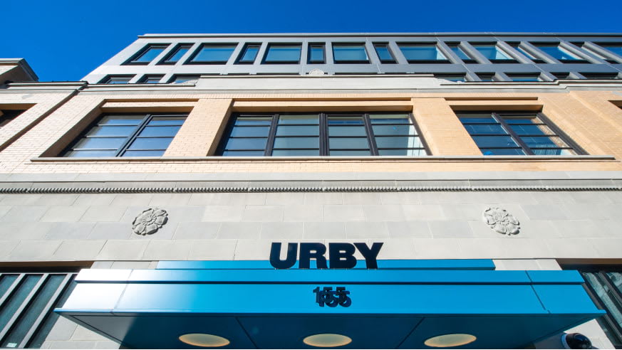 Newark Urby Facade Detail with Art Deco Details