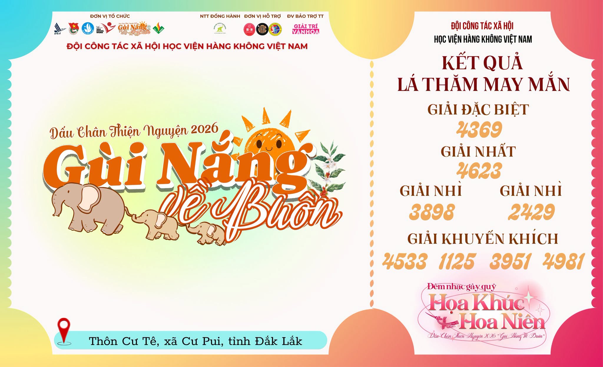 Kết quả Lá Thăm May Mắn.