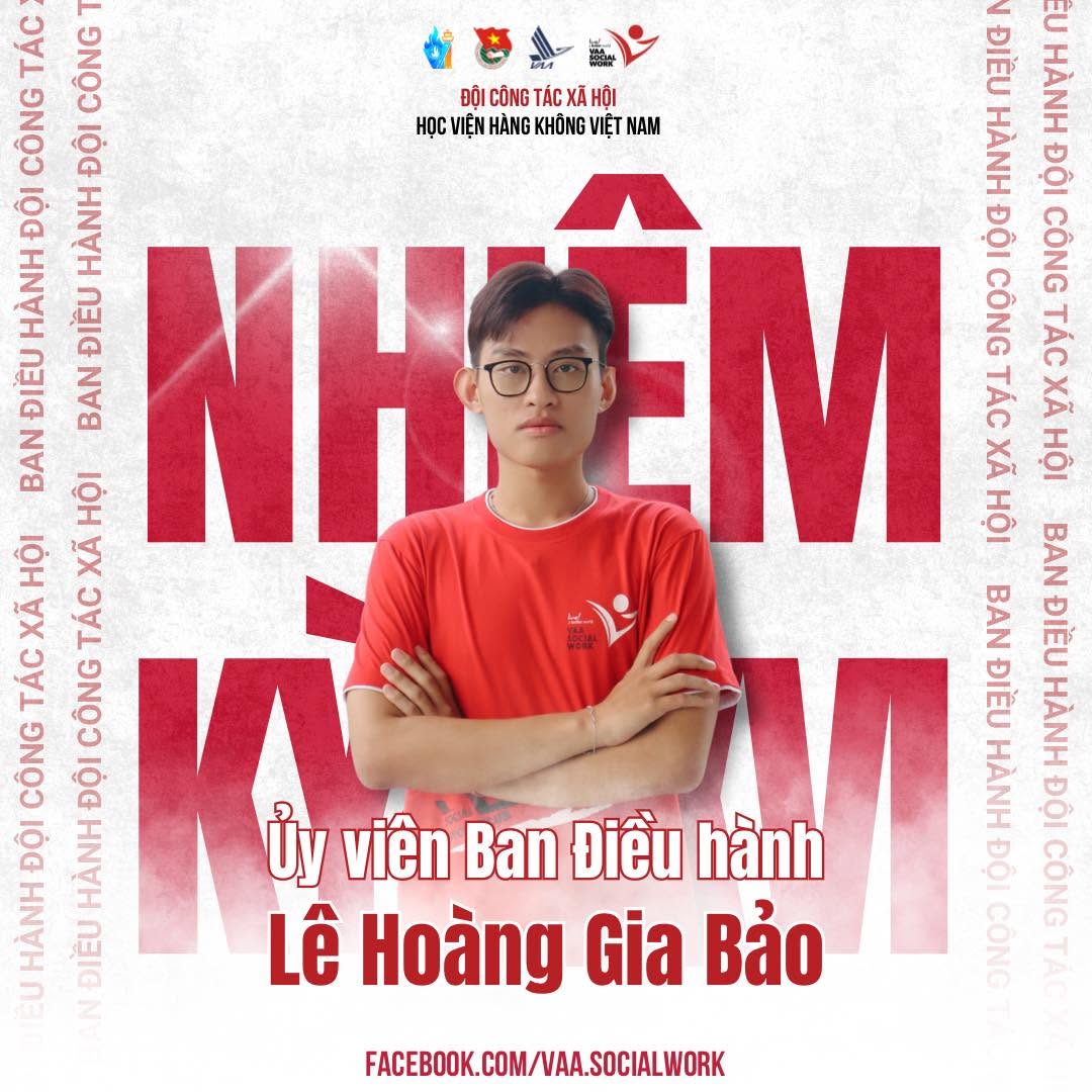 Ủy viên Ban Điều hành - Lê Hoàng Gia Bảo.