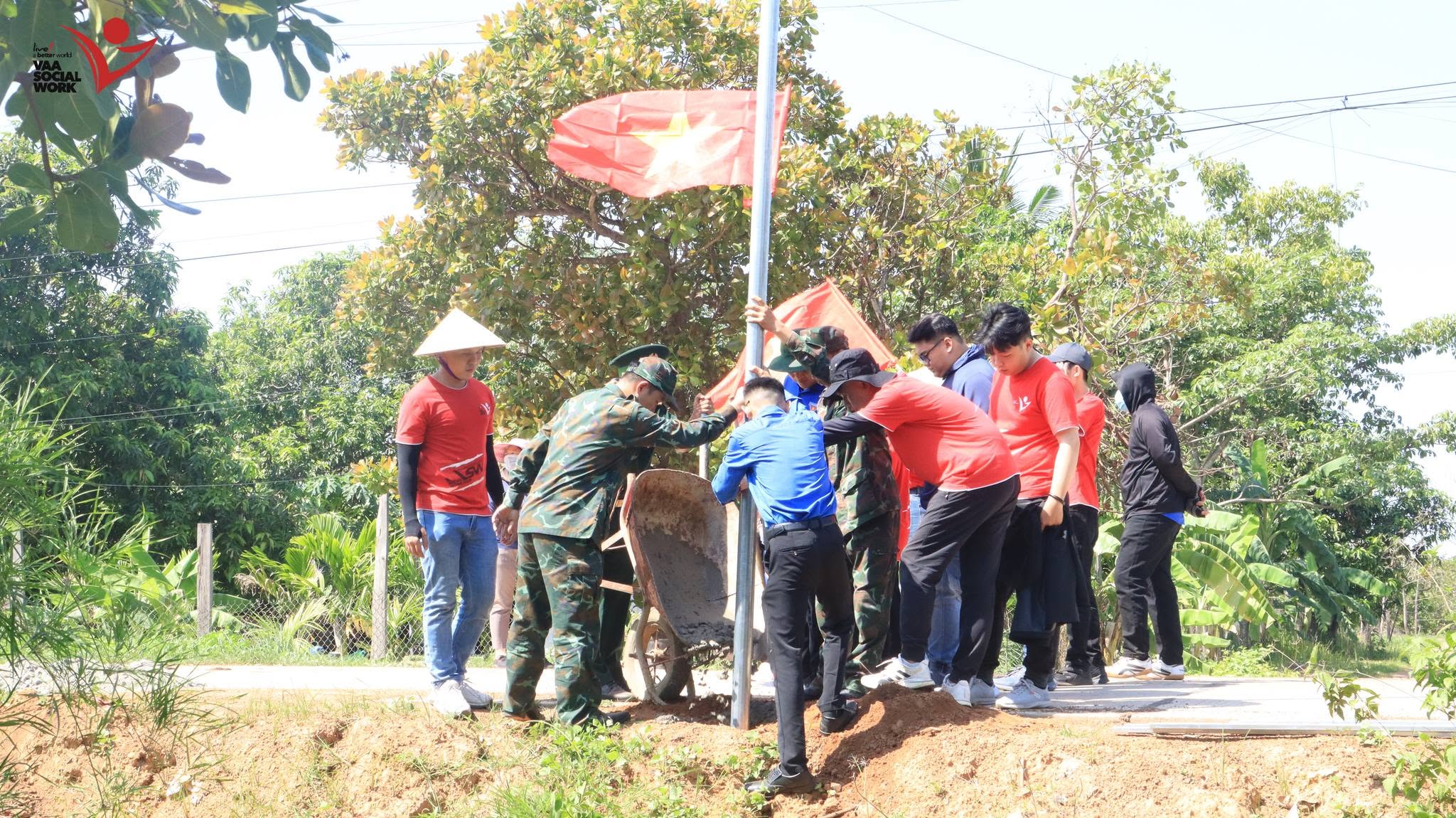 Công đoạn cuối cùng trước khi hoàn thành lắp đặt.