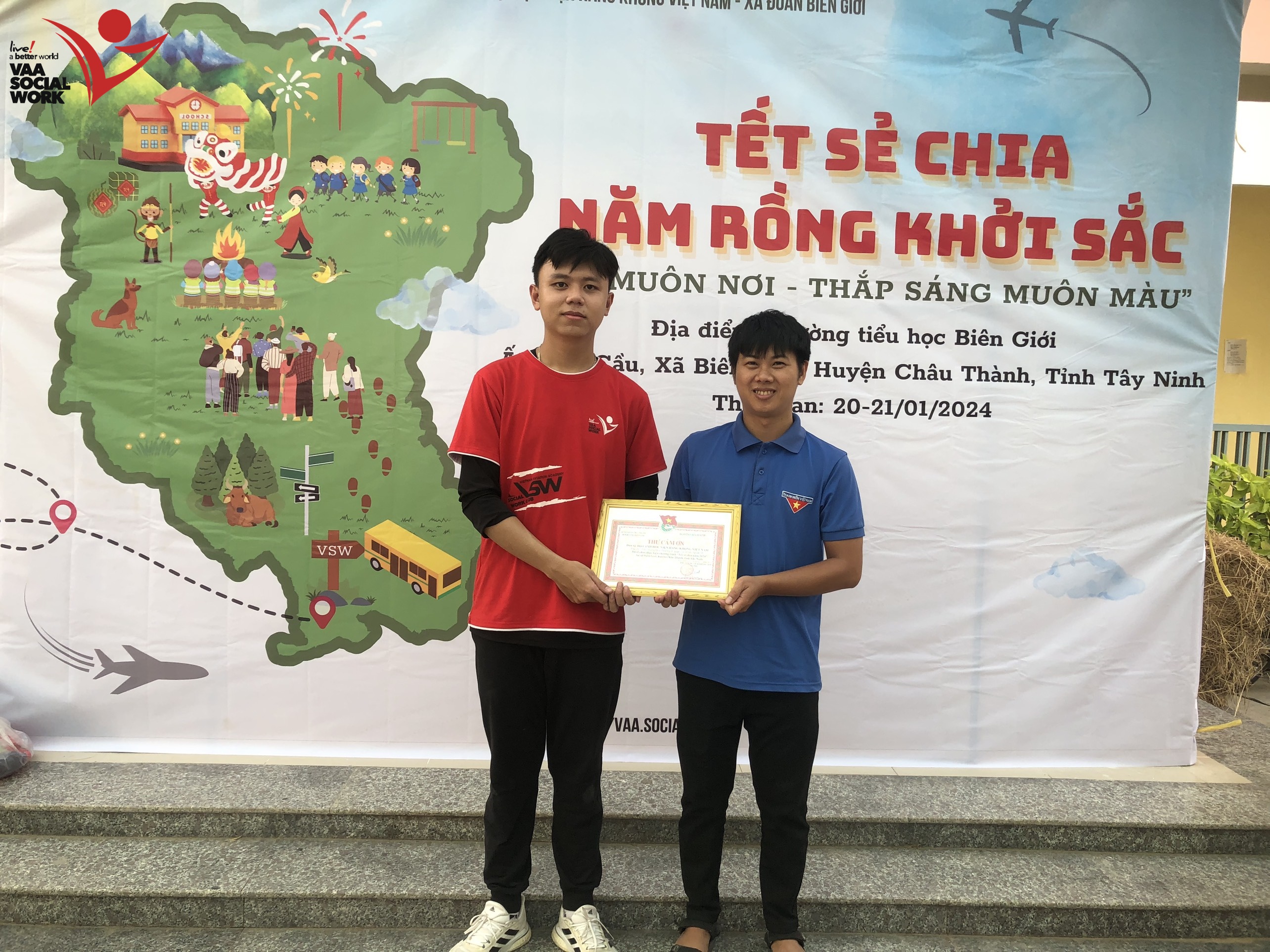 Đội nhận thư cảm ơn từ Bí thư xã Biên Giới