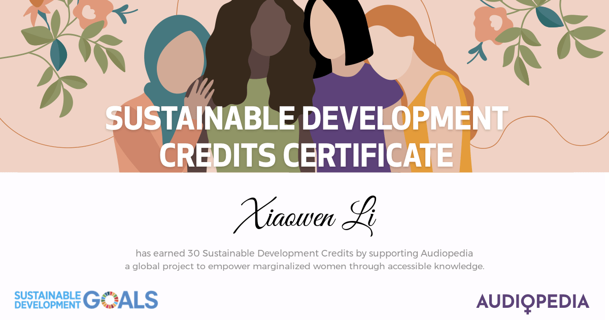 Xiaowen Li At Audiopedia Women S Empowerment Powered By You audiopedia