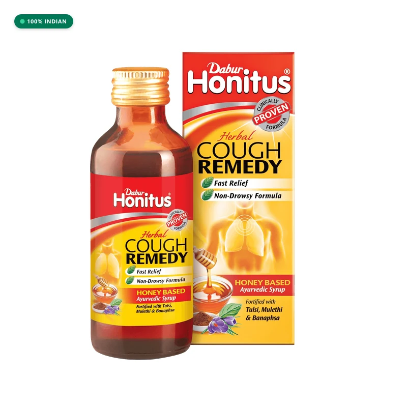 Dabur Honitus Herbal Cough Syrup, 100 ml