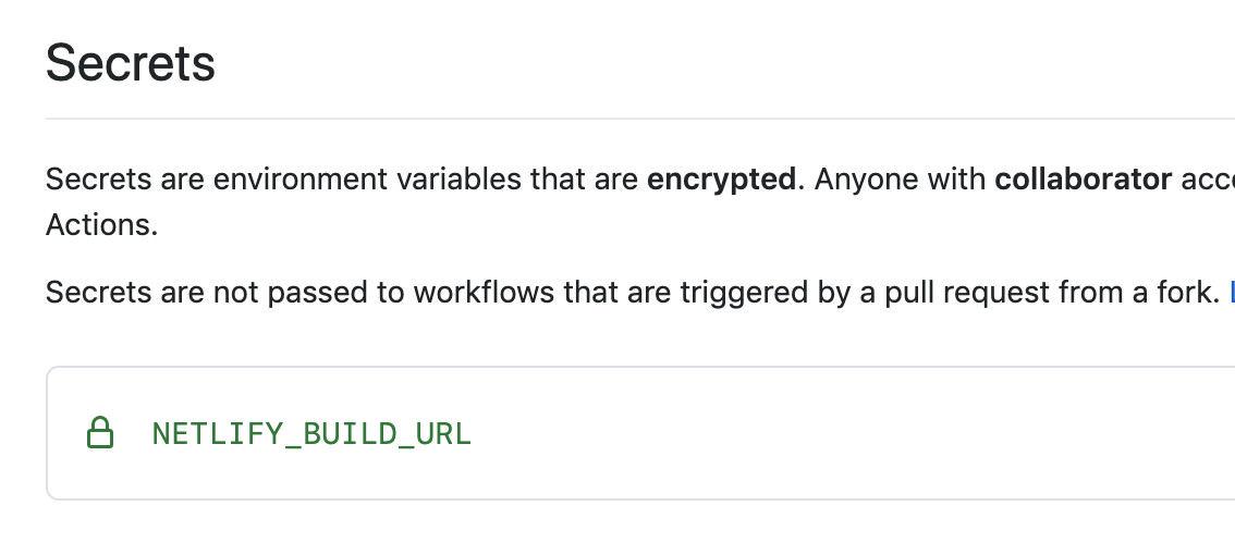 GitHub secret