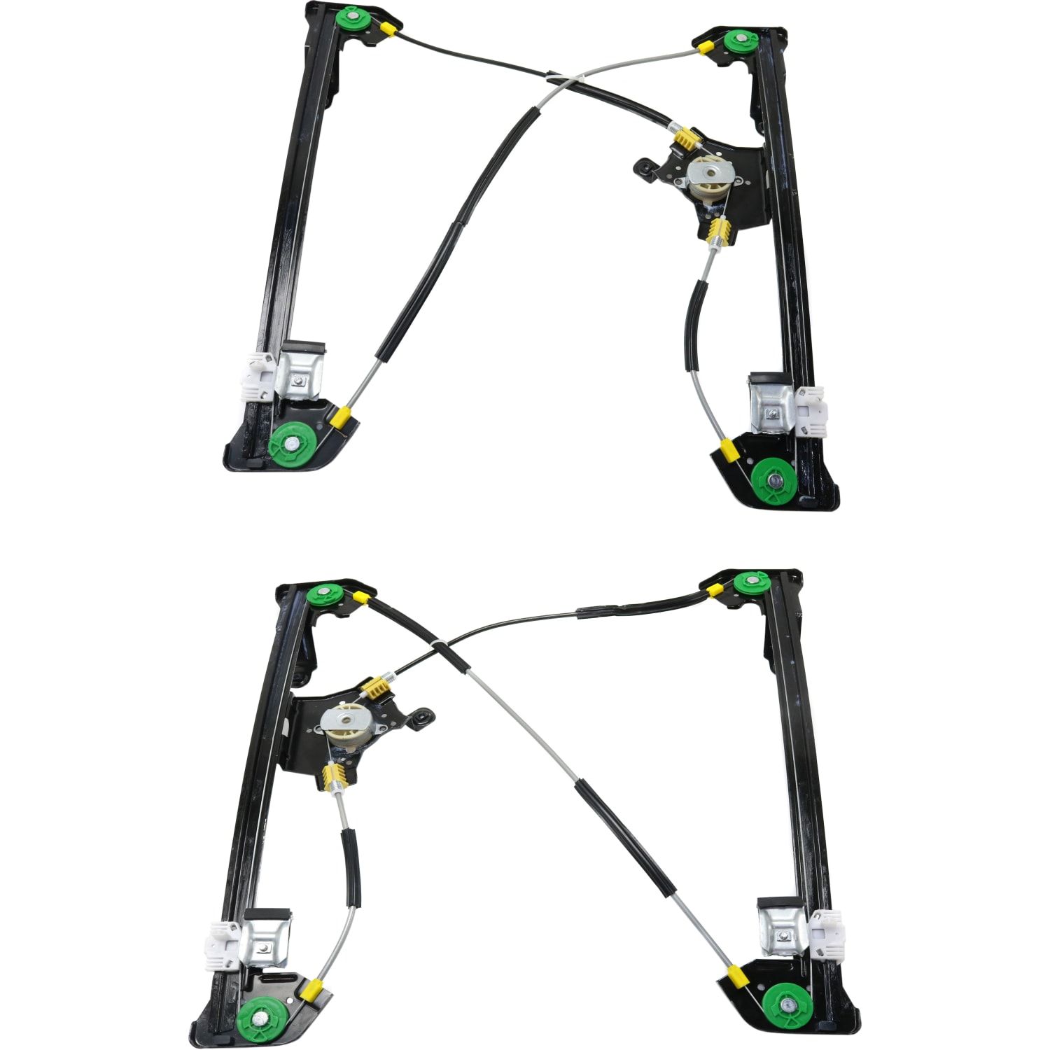 Front Driver And Passenger Side Power Window Regulator Without Motor Extended Cab