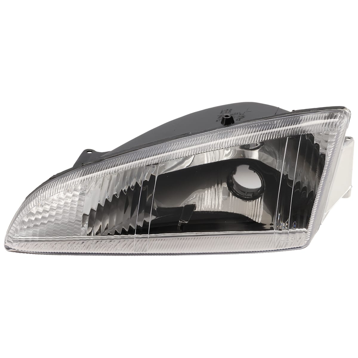 Replacement Driver Side Headlight, Without bulb(s), Halogen, Clear Lens, With Vertical Fluted Lens