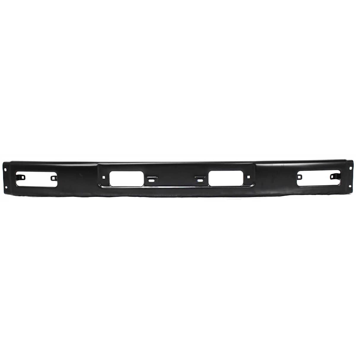 Replacement Front Bumper, Painted Black, Without Mounting Brackets, With License Plate Provision, With 3-Piece Type