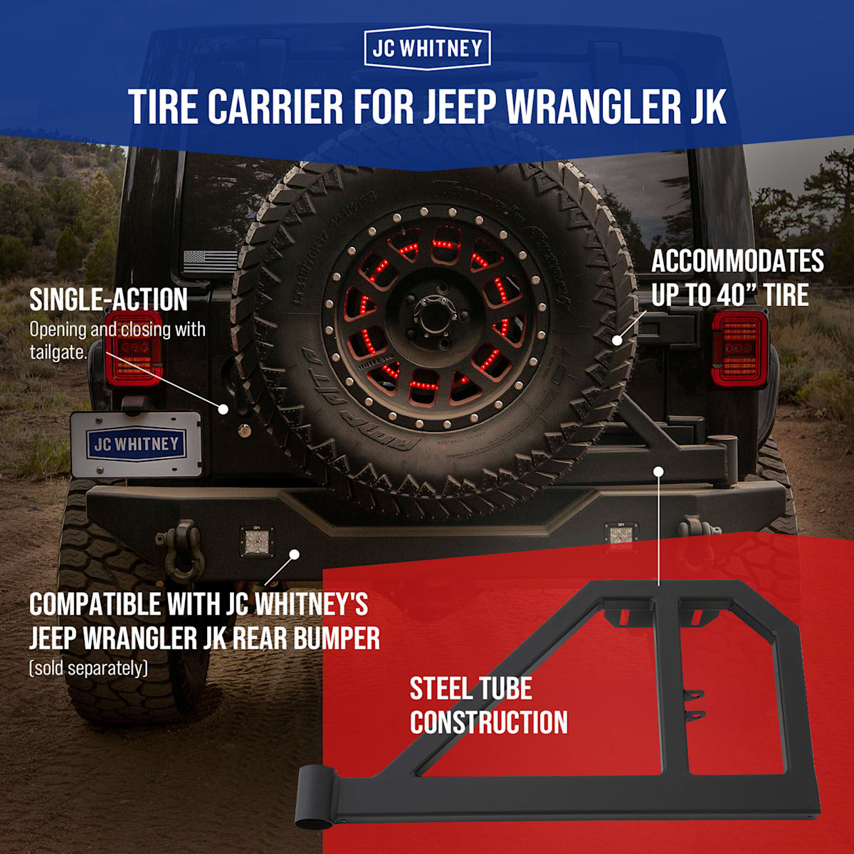 JC Whitney® Spare Tire Carrier JJ82540001 JC Whitney® Spare Tire Carrier JJ82540001