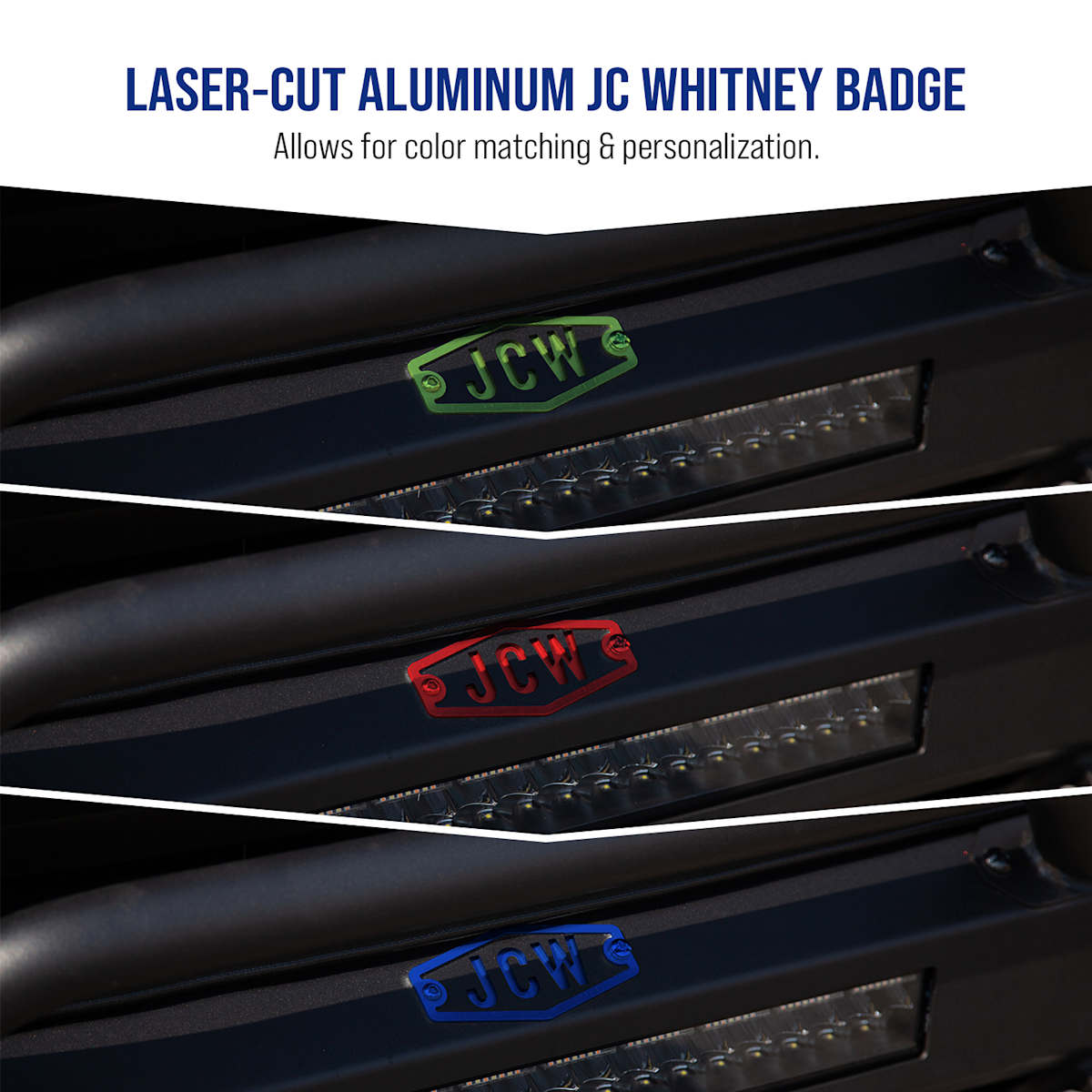 JC Whitney® Front Bumper, Powdercoated Black, Without Mounting Brackets  JT01010001