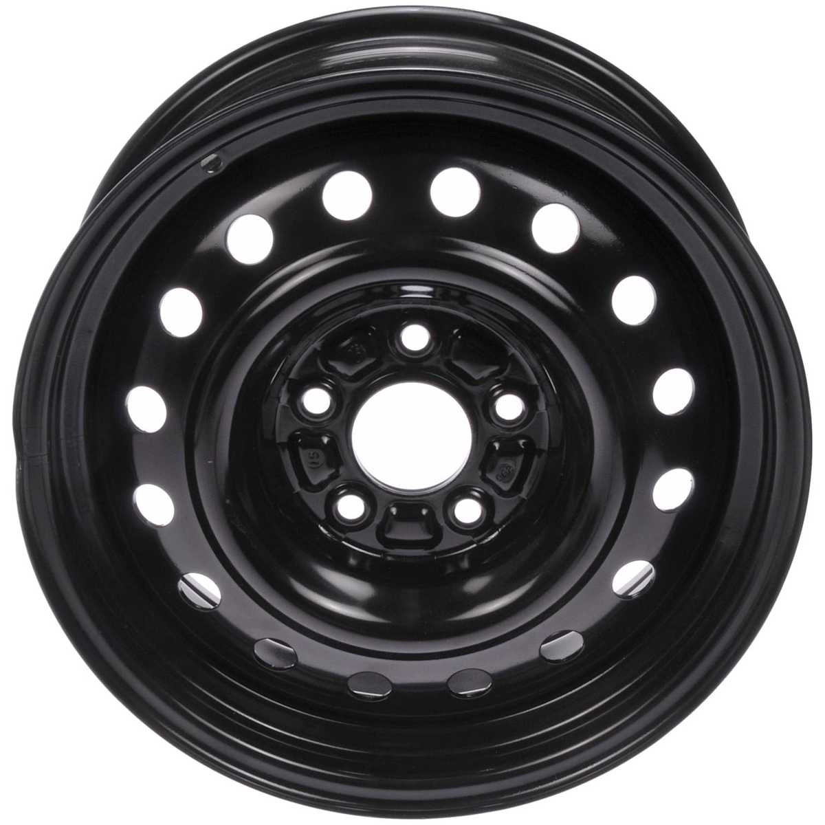 AutoWheels® STL02283U45N Wheel, Steel, Black, 16 in. x 6.5 in., Sold Individually